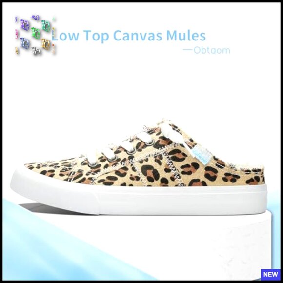 Canvas Mules Memory Foam Slip-On Backless Fashion Sneakers Comfortable Holiday - Picture 2 of 7